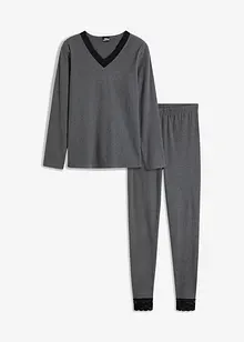 Pyjama thermique avec legging et dentelle, bonprix