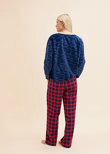 Pyjama en polaire avec pantalon en flanelle, bonprix