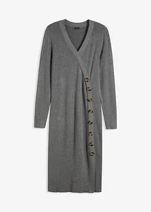 Robe en maille avec boutons, bonprix