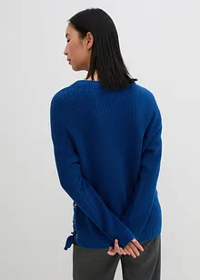 Pull en coton à laçage, oversize, bonprix