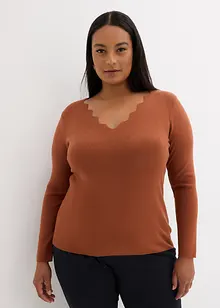 Pull avec un décolleté ondulé, bonprix