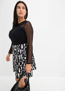 Robe à empiècement en mesh, bonprix