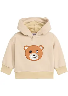 T-shirt bébé à capuche en polaire, bonprix