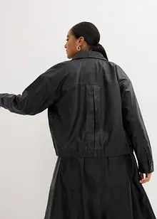 Blouson en cuir nappa d'agneau, bonprix