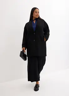 Manteau court à col en maille, bonprix