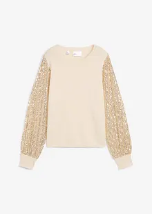 Pull avec manches à sequins, bonprix