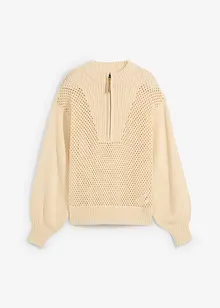 Pull en maille ajourée, bonprix