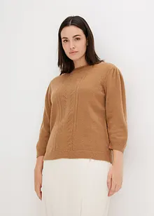 Pull manches 3/4 à détails ajourés, bonprix