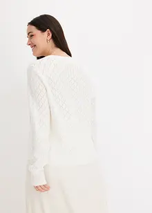 Gilet court en maille ajourée, bonprix