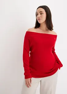 Pull encolure Bardot, bonprix