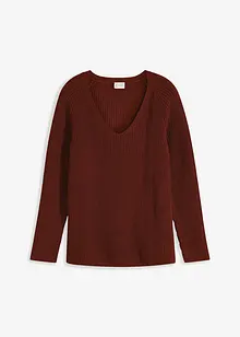 Pull côtelé en coton, bonprix