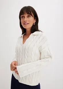 Pull à motif torsadé, bonprix