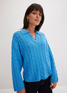 Pull à motif torsadé, bonprix