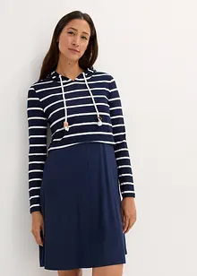 Robe de grossesse et d'allaitement avec pull à capuche en viscose, bonprix