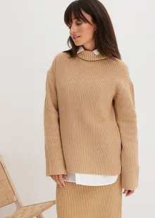 Pull col roulé en coton, bonprix