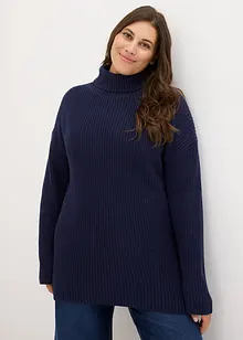 Pull col roulé en coton, bonprix