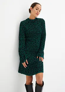 Robe en maille à manches trompette, bonprix