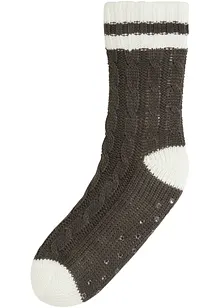 Chaussettes d'intérieur avec doublure peluche et semelle antidérapante, bonprix