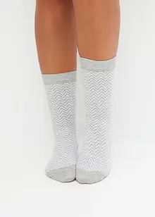 Lot de 4 paires de chaussettes effet tricot, bonprix