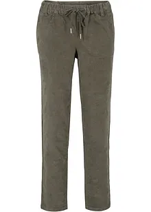 Pantalon en velours côtelé à taille élastiquée, bonprix