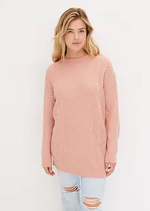 Pull oversize en maille torsadée, bonprix