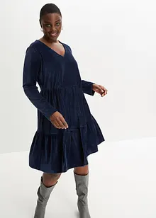 Mini-robe en velours élastique, bonprix