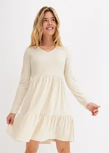 Robe en velours côtelé à volants, bonprix