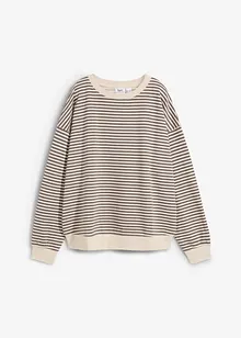 Sweat-shirt oversize, rayé, bonprix