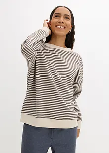 Sweat-shirt oversize, rayé, bonprix