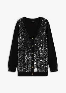 Gilet en maille avec sequins, bonprix