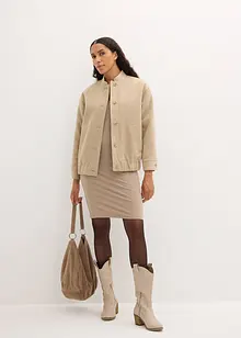 Lot de 2 robes en jersey à col en V, bonprix