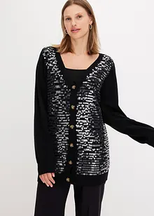 Gilet en maille avec sequins, bonprix