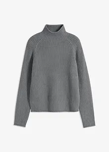 Pull en maille à col montant, bonprix