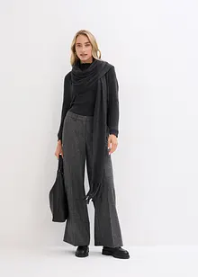 Gilet en maille à franges en laine mérinos, bonprix