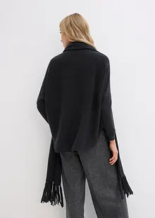 Gilet en maille à franges en laine mérinos, bonprix