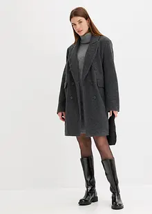 Manteau croisé court, aspect laine, bonprix