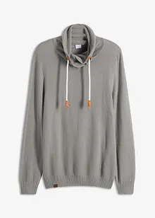 Pull coton à col châle, bonprix