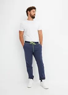 Pantalon de jogging, aspect denim, détails contrastants, bonprix