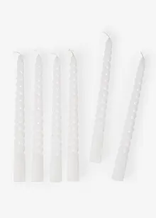 Lot de 6 bougies torsadées, bonprix