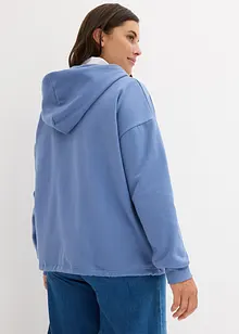 Sweat-shirt à capuche avec cordon à la base, bonprix