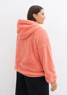 Polaire en maille peluche, avec capuche, bonprix