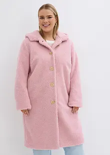 Manteau en sherpa avec capuche et poches, bonprix