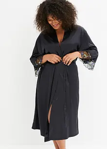 Kimono en satin avec broderie, bonprix