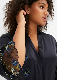 Kimono en satin avec broderie, bonprix