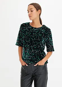 T-shirt à sequins, bonprix