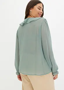 Blouse à volants et perles, bonprix