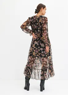 Robe courte-longue à imprimé et effet brillant, bonprix