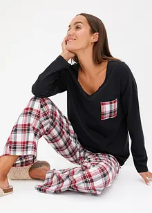 Pyjama avec pantalon en flanelle, bonprix