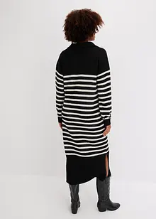 Robe en maille rayée oversize à col polo, bonprix