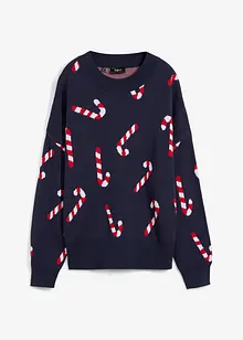 Pull de Noël à col rond, oversize, bonprix